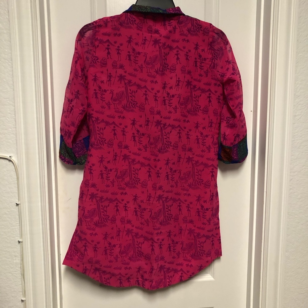 🌿 INDIAN TUNIC / TOP / KURTI NEW - Picture 5 of 5